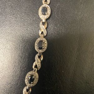 Lovely Sapphire and Diamond bracelet in silver